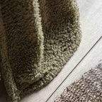 Teddy Fleece Throw Olive