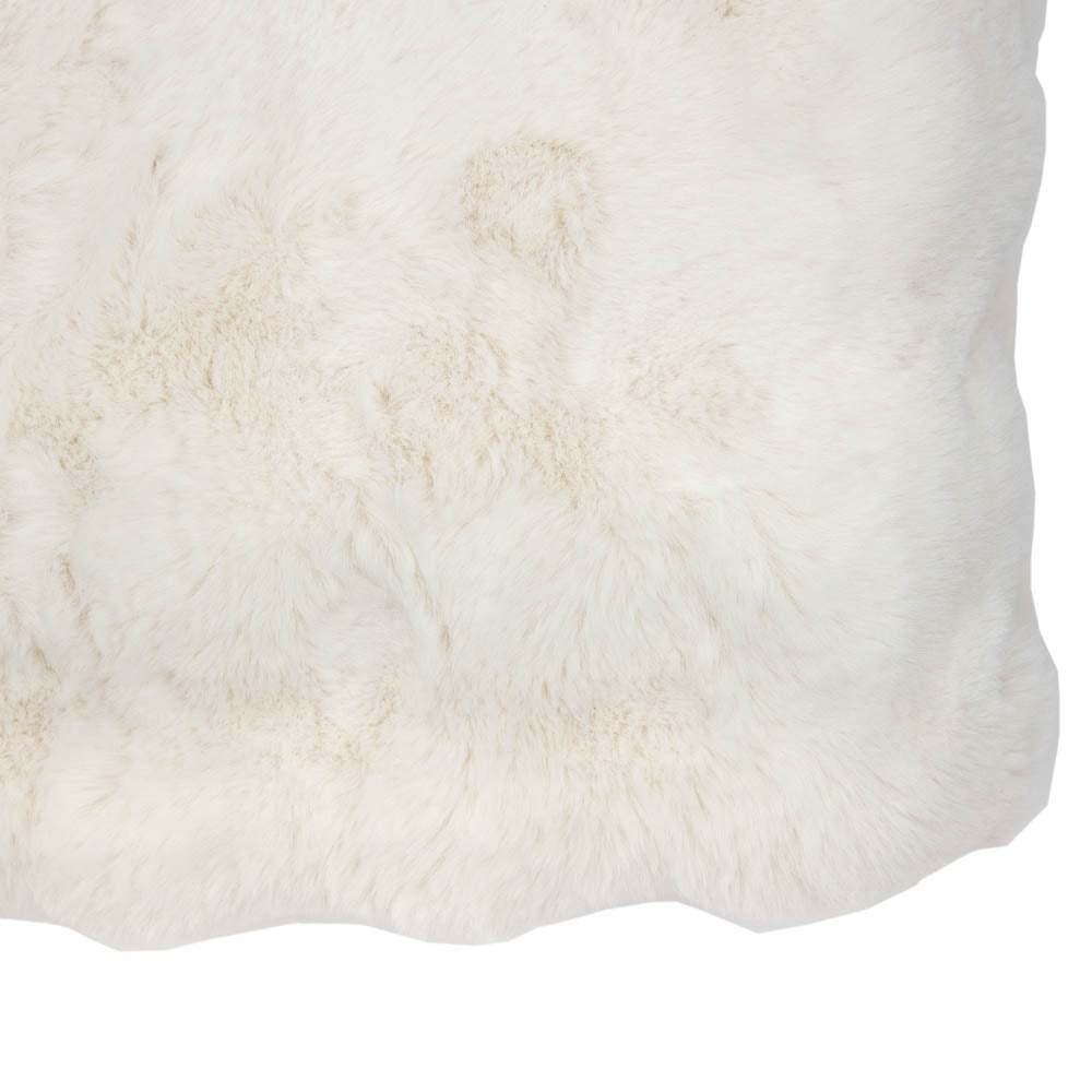 Marshmallow Rabbit Faux Fur Throw Crm