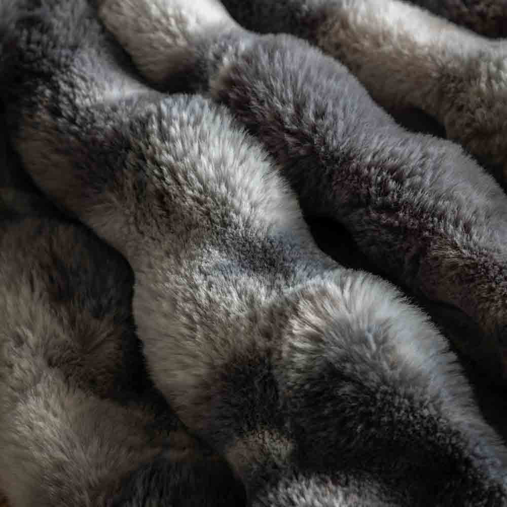 Marshmallow Rabbit Faux Fur Throw