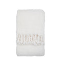 Plain Fringe Teddy Throw Natural