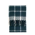 Poly Mohair Check Throw Blue
