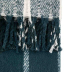 Poly Mohair Check Throw Blue