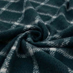 Poly Mohair Check Throw Blue