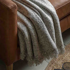 Melange Acrylic Throw Dark Grey