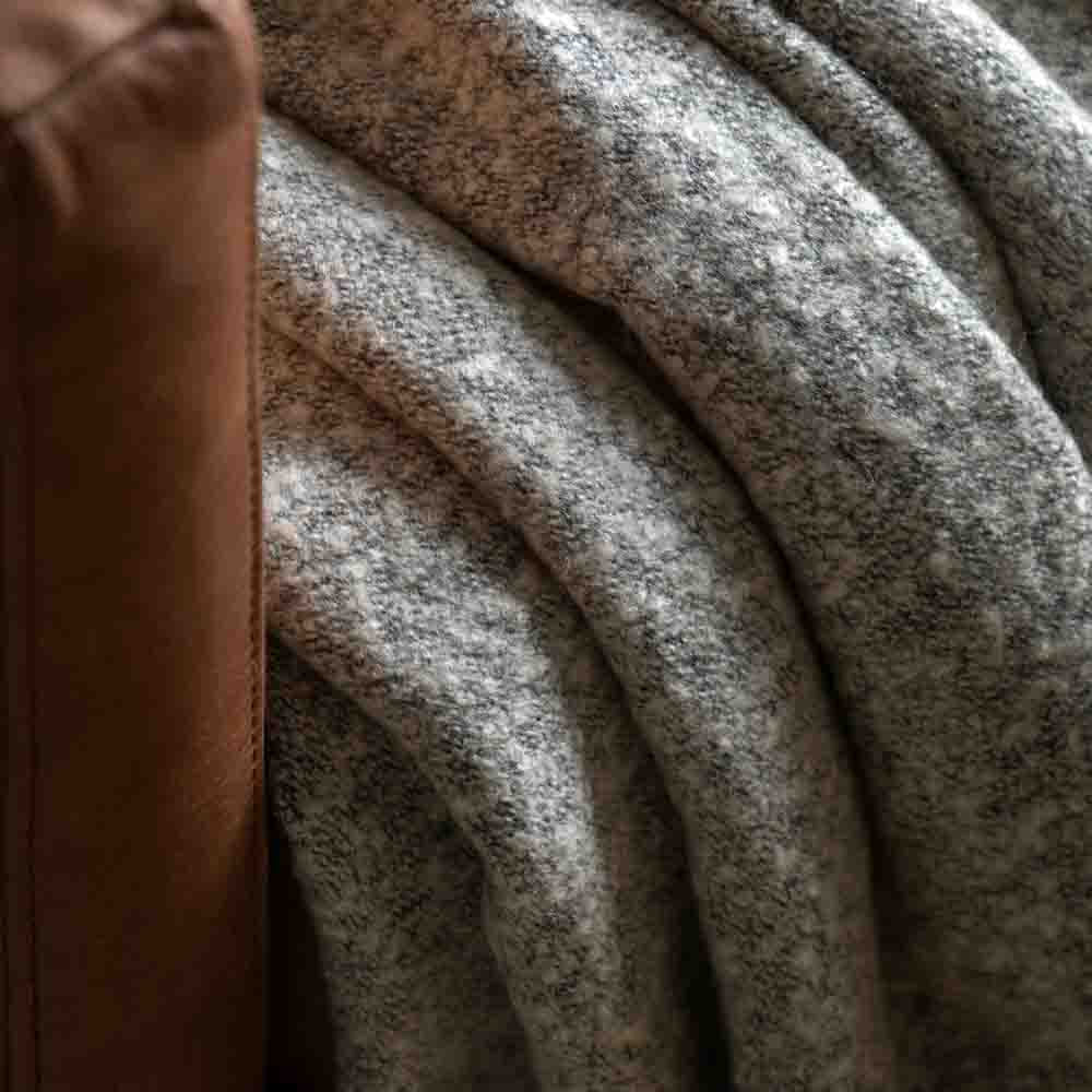 Melange Acrylic Throw Dark Grey
