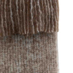 Mohair Fringe Throw Brown & Natural