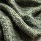 Luxury Melange Knit Throw Khaki