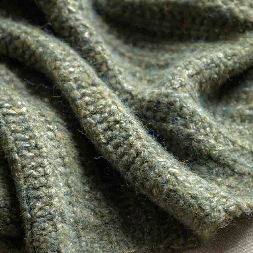 Luxury Melange Knit Throw Khaki