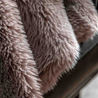 Juniper Faux Fur Throw Small Mauve
