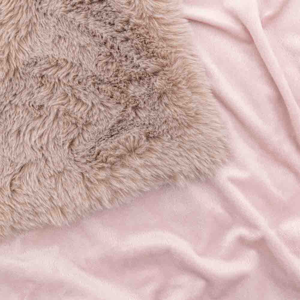 Juniper Faux Fur Throw Large Mauve