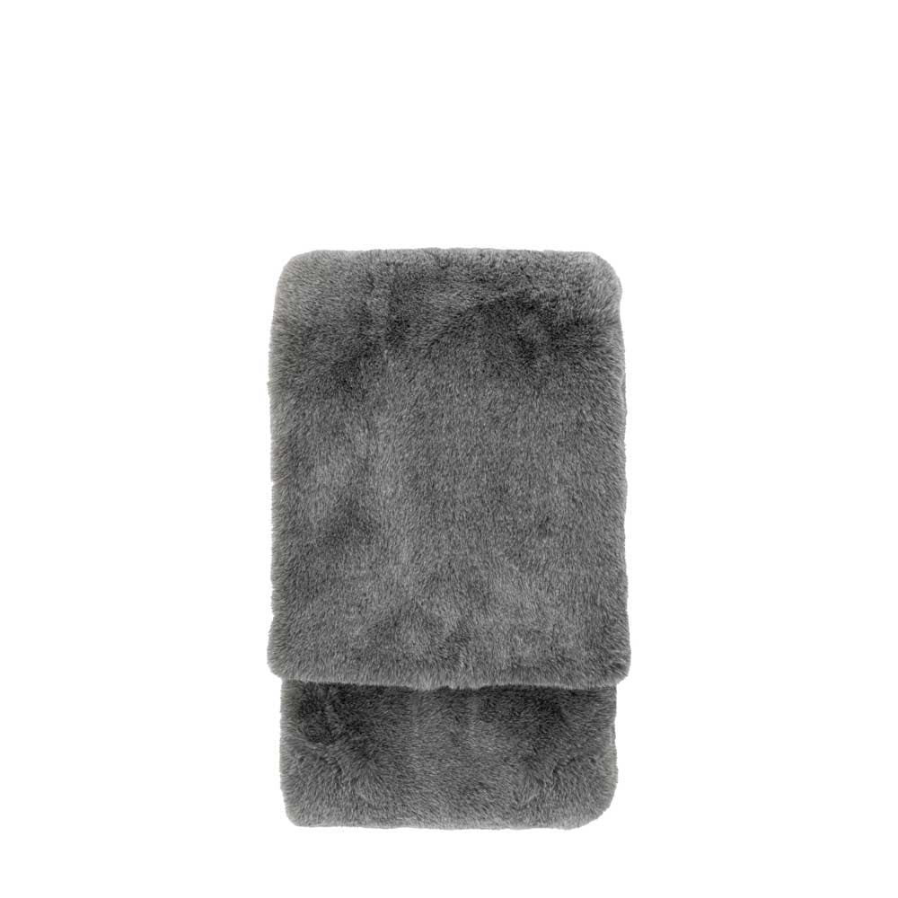 Roscose Faux Fur Throw Small Smoke Grey