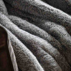 Roscose Faux Fur Throw Small Smoke Grey