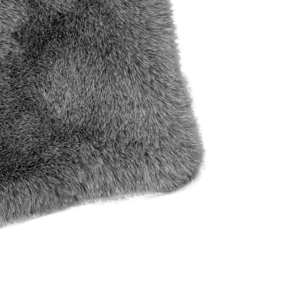 Roscose Faux Fur Throw Small Smoke Grey