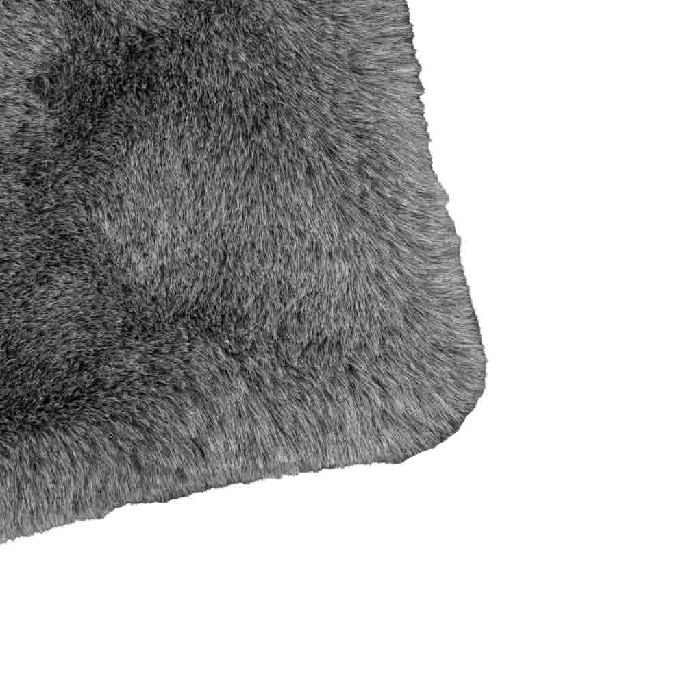 Roscose Faux Fur Throw Large Smoke Grey