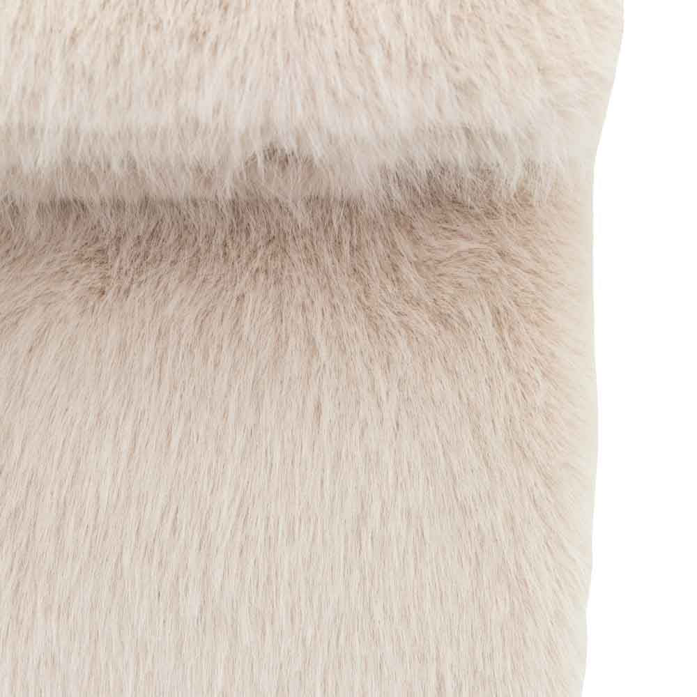Maple Faux Fur Throw Small Oatmeal