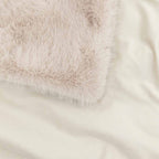 Maple Faux Fur Throw Small Oatmeal