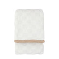Oakley Checked Sherpa Throw Cream