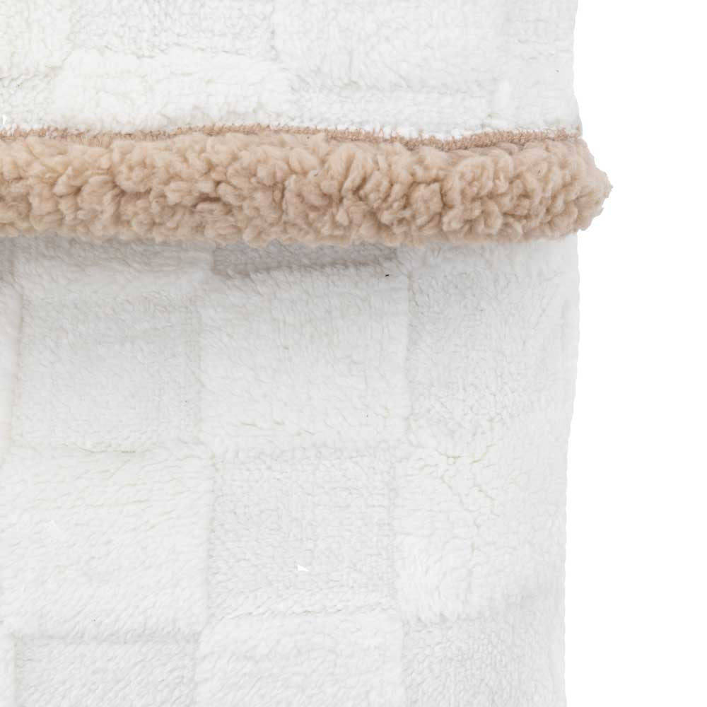 Oakley Checked Sherpa Throw Cream