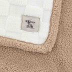 Oakley Checked Sherpa Throw Cream