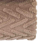 Herringbone Sherpa Throw Taupe