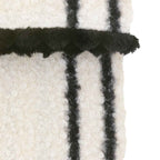 Ophelia Scalloped Throw Cream & Black