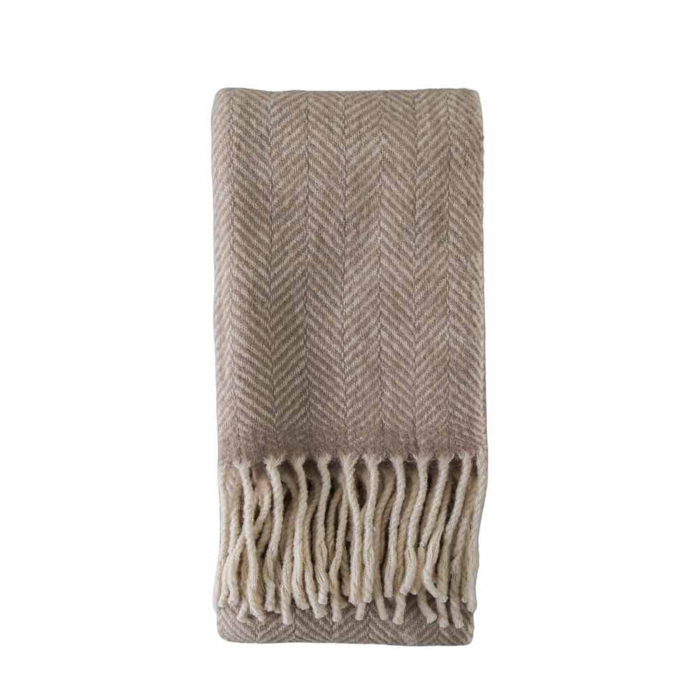 Wool Throw Taupe