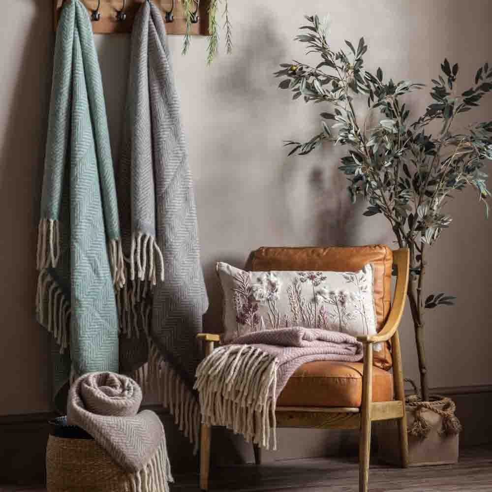 Wool Throw Taupe