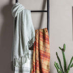 Herringbone Faux Mohair Throw Sage