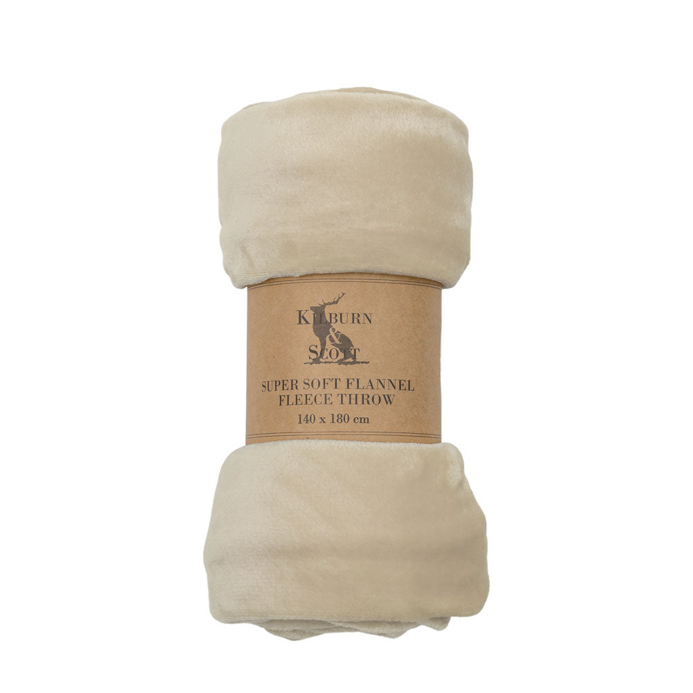 Rolled Flannel Fleece Oatmeal