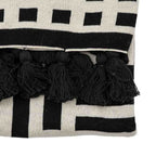 Merton Knitted Tassel Throw Black