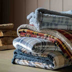 Tartan Sherpa Throw Grey