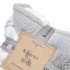 Tartan Sherpa Throw Grey