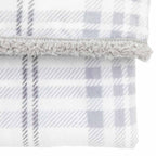 Tartan Sherpa Throw Grey
