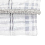 Tartan Sherpa Throw Grey