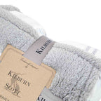 Tartan Sherpa Throw Grey