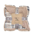 Tartan Sherpa Throw Natural
