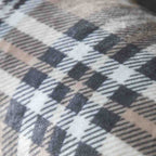 Tartan Sherpa Throw Natural