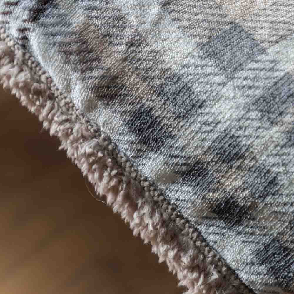 Tartan Sherpa Throw Natural
