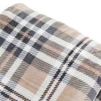 Tartan Sherpa Throw Natural