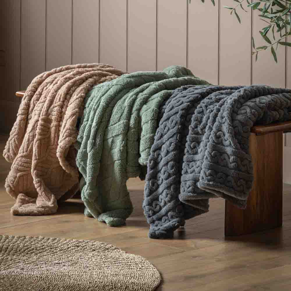 Textures Cross Knit Aspen Green