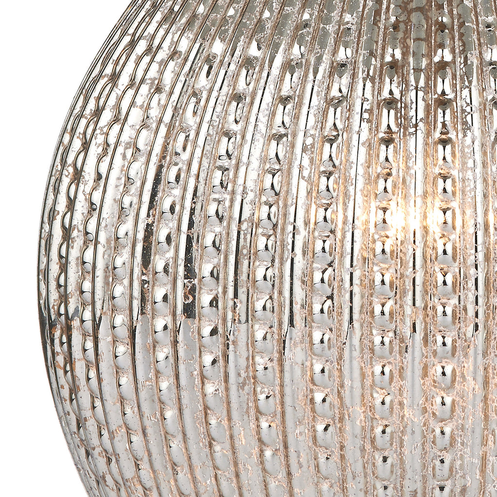 Sonia Dual Light Table Lamp Antique Brass & Silver Glass With Shade <br>Silver Glass