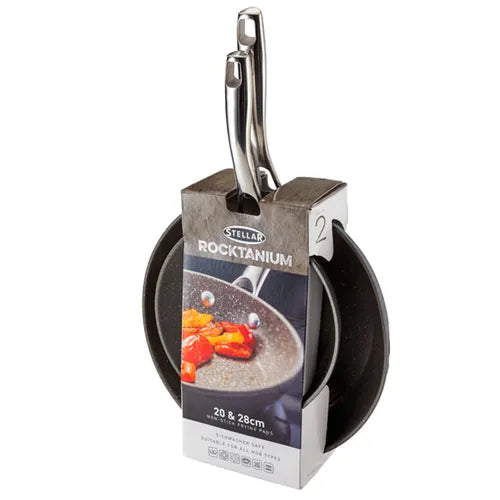 Stellar Rocktanium SP35-2 Piece Frying Pan Set- Non-Stick