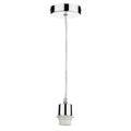 1 Light Polished Chrome E27 Suspension With Clear Cable<br>Polished Chrome