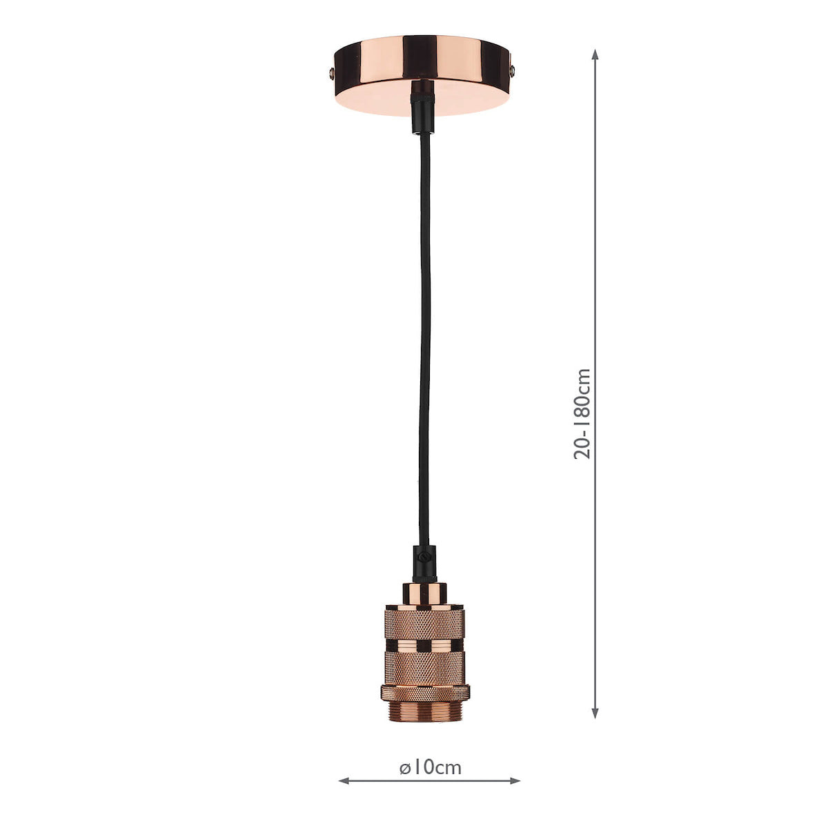 1 Light E27 Decorative Suspension Copper<br>Polished Copper