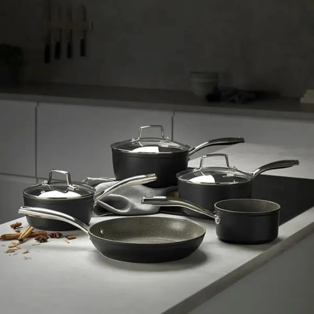 Stellar SPC1 Rocktanium, 5 Piece Saucepan Set, Non-Stick