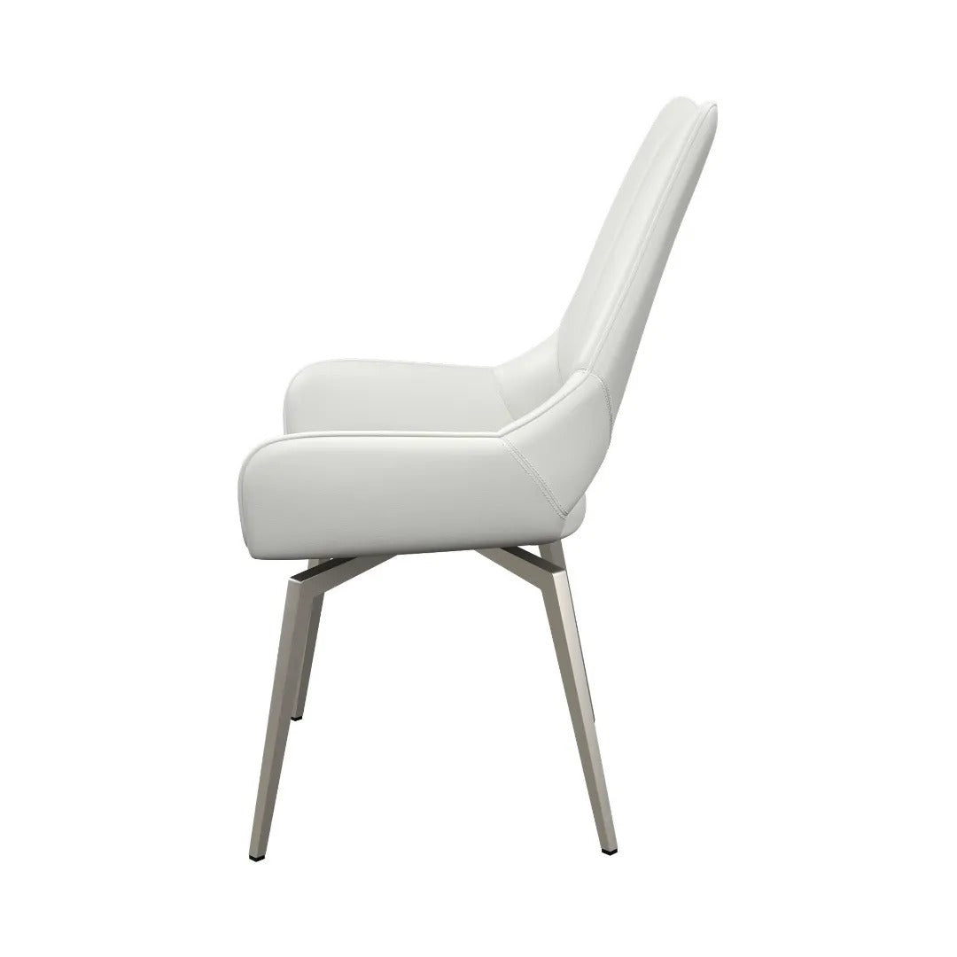 Spinello Swivel Dining Chair White - Pair