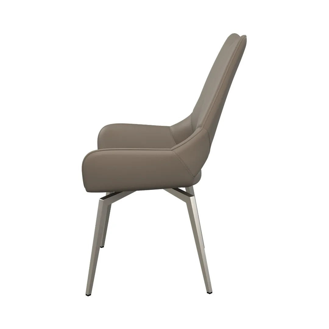 Spinello Swivel Dining Chair Taupe - Pair