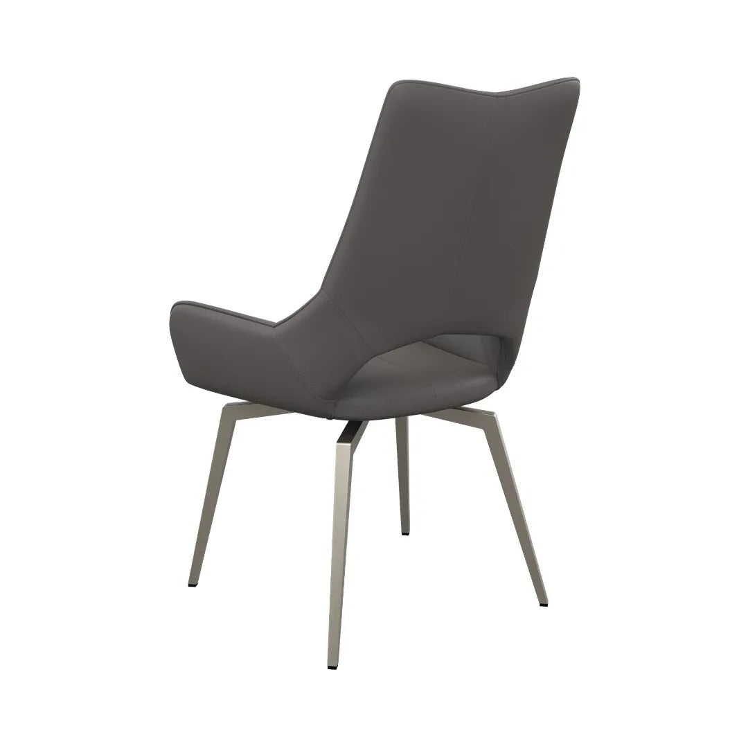 Spinello Swivel Dining Chair Grey - Pair