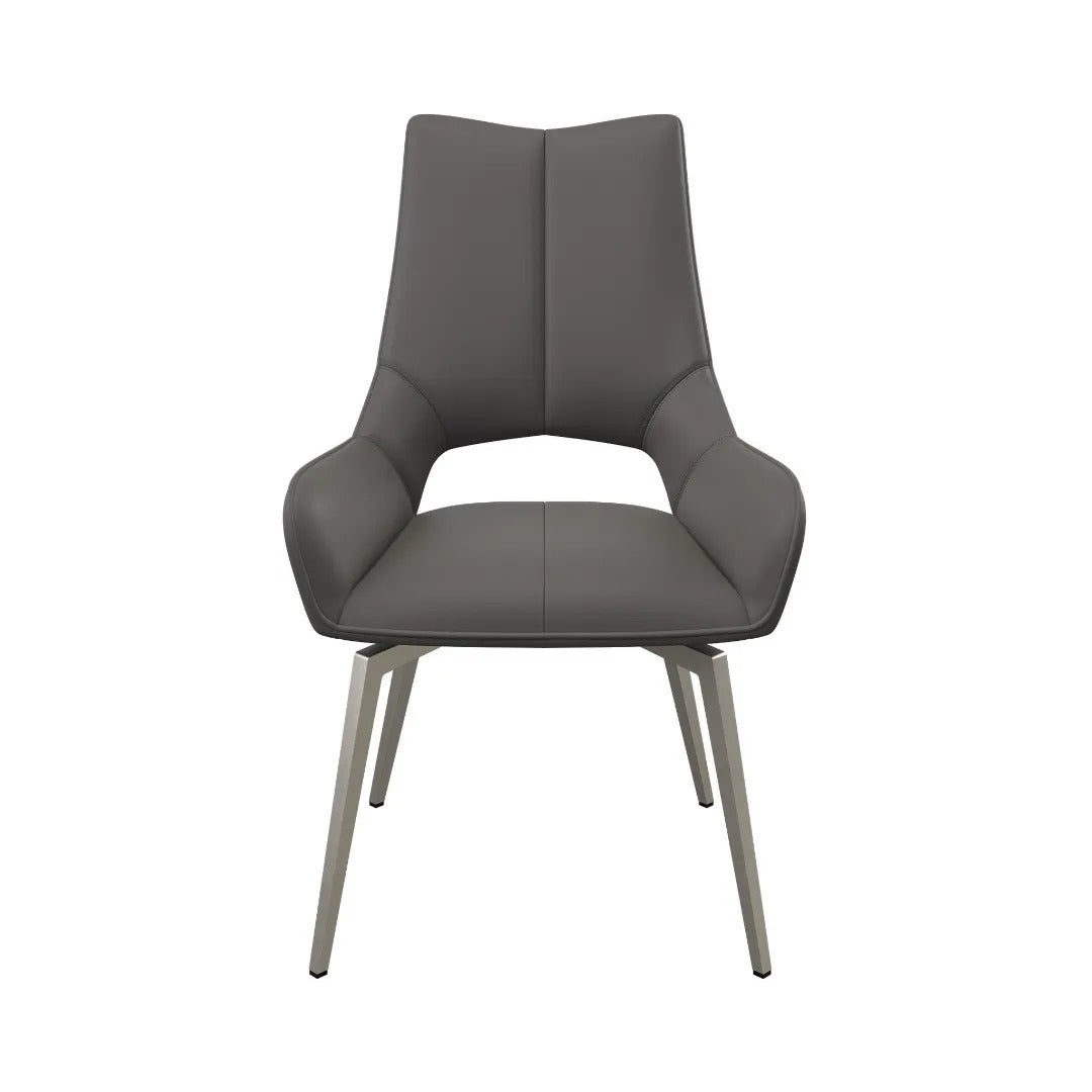 Spinello Swivel Dining Chair Grey - Pair