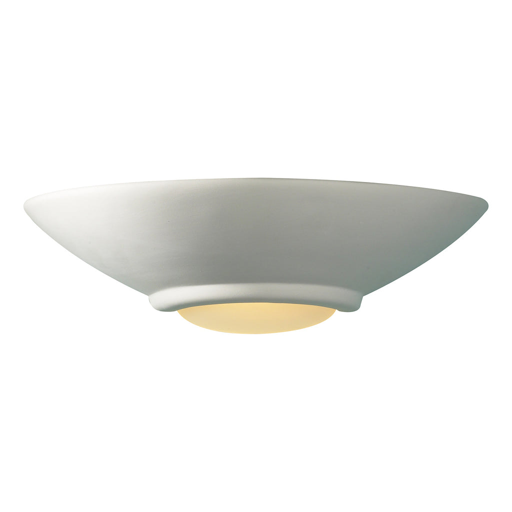 Stella Wall Light White Unglazed Ceramic Glass<br>White Ceramic